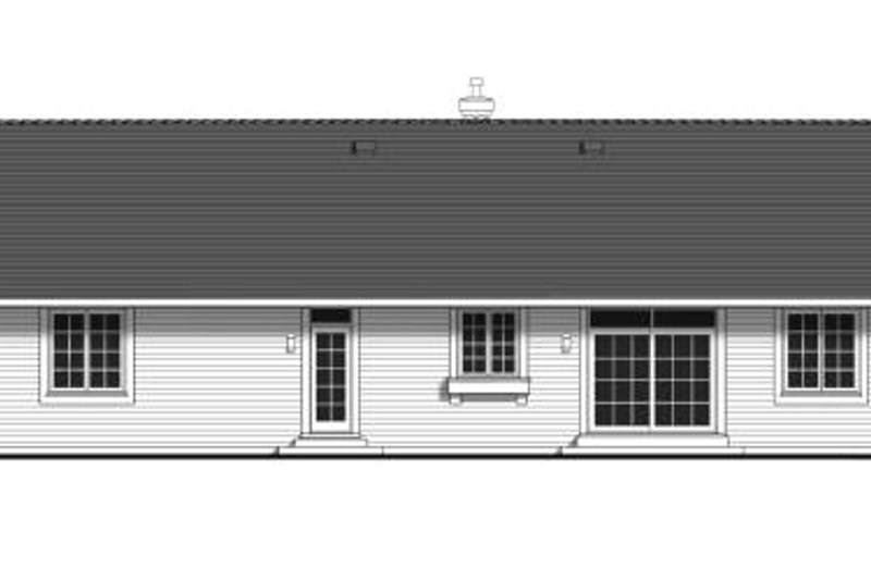 Home Plan - Exterior - Rear Elevation for Ranch House Plan #427-4 - 3 bed, 2 bath