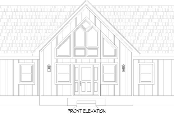 Exterior - Front Elevation 3 for Country House Plan #932-786 - 2 bed, 2 bath