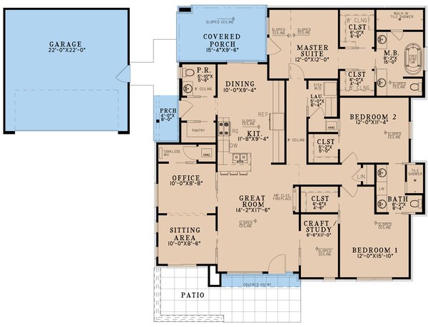 Contemporary Floor Plan - Main Floor Plan #923-320