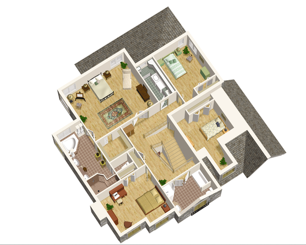European Floor Plan - Upper Floor Plan #25-4630