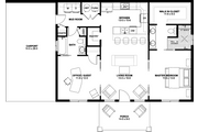 Ranch Style House Plan - 2 Beds 2 Baths 1064 Sq/Ft Plan #126-245 