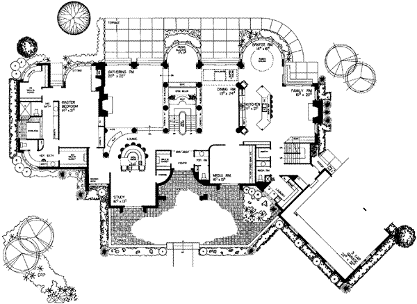 House Blueprint - European Floor Plan - Main Floor Plan #72-209
