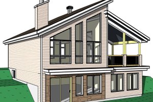 Exterior - Rear Elevation 3 for Cottage House Plan #23-2713 - 3 bed, 2 bath