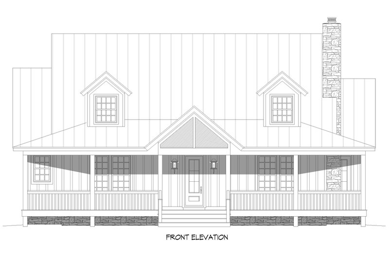 Home Plan - Exterior - Front Elevation 3 for Southern House Plan #932-909 - 3 bed, 2.5 bath