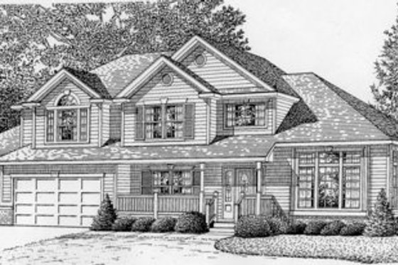Exterior - Front Elevation for Traditional House Plan #112-134 - 3 bed, 2.5 bath