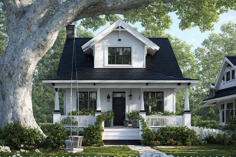 Dream House Plan - Exterior - Front Elevation 4 for Cottage House Plan #515-60 - 2 bed, 1 bath