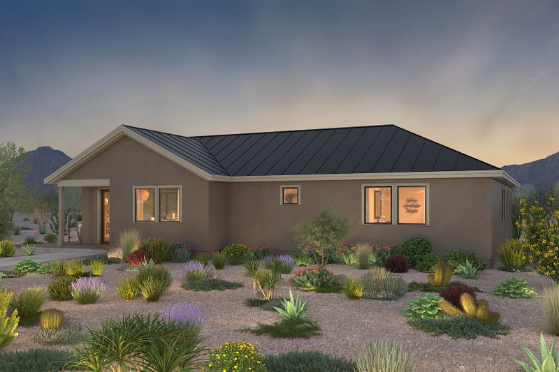Home Plan - Exterior - Front Elevation 5 for Ranch House Plan #497-12 - 3 bed, 2 bath