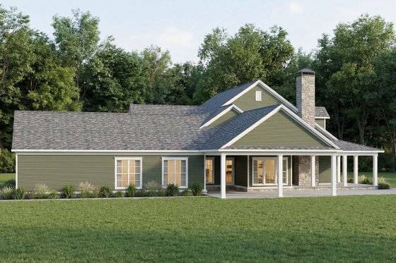 Exterior - Other Elevation 1 for Farmhouse House Plan #923-477 - 3 bed, 2 bath