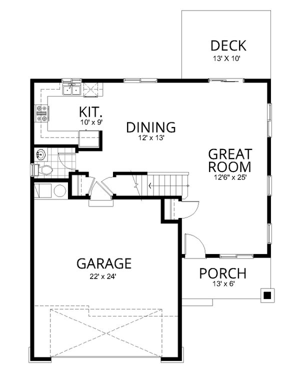 House Blueprint - Contemporary Floor Plan - Main Floor Plan #112-187