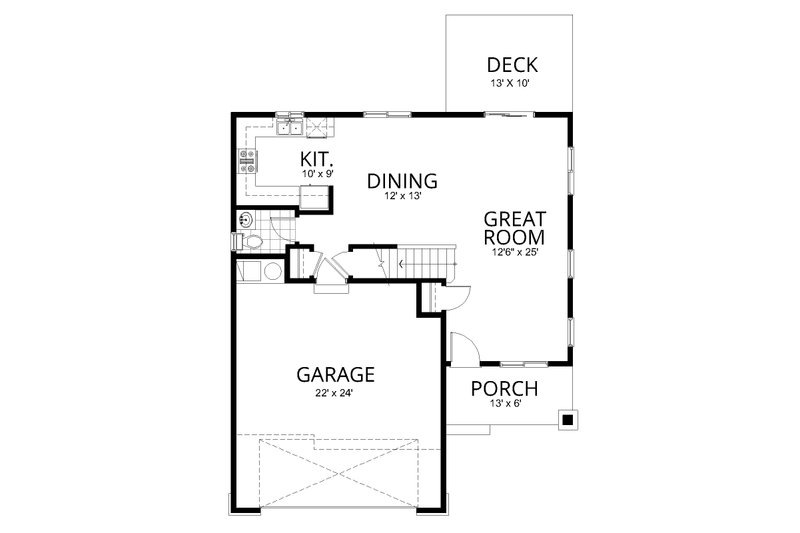 Dream House Plan - Floor Plan - Main Floor for Contemporary House Plan #112-187 - 3 bed, 2.5 bath