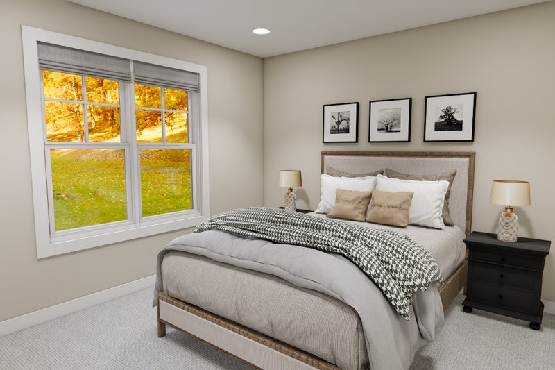 House Blueprint - Interior - Bedroom for Bungalow House Plan #51-1361 - 4 bed, 3.5 bath