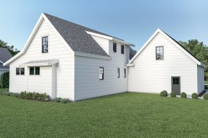 Exterior - Rear Elevation 1 for Farmhouse House Plan #1070-87 - 3 bed, 2.5 bath