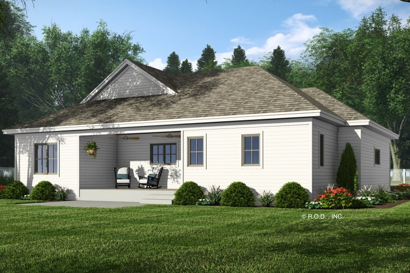 House Plan Design - Exterior - Rear Elevation 1 for Farmhouse House Plan #51-1489 - 3 bed, 3 bath