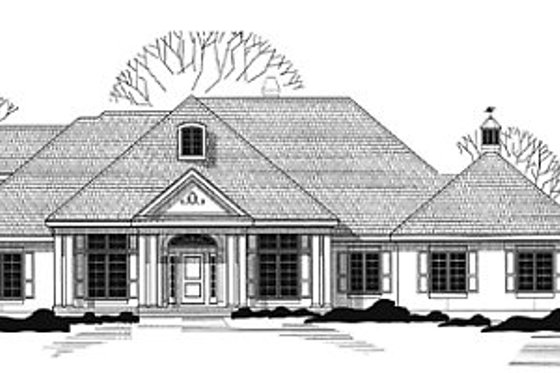 Exterior - Front Elevation for Traditional House Plan #67-202 - 5 bed, 5 bath