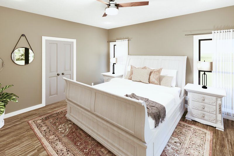 Dream House Plan - Interior - Master Bedroom for Farmhouse House Plan #44-287 - 3 bed, 2 bath