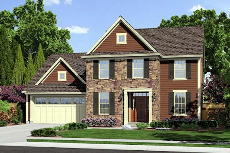 Architectural House Design - Traditional Exterior - Front Elevation Plan #46-474