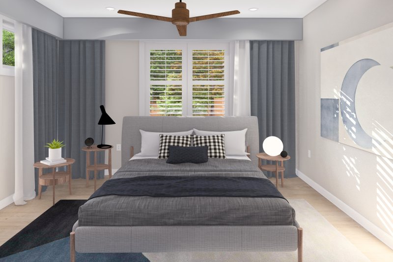 House Blueprint - Interior - Master Bedroom for Traditional House Plan #1060-366 - 1 bed, 1.5 bath