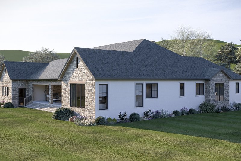 Dream House Plan - Exterior - Rear Elevation 1 for Cottage House Plan #455-800 - 3 bed, 2.5 bath