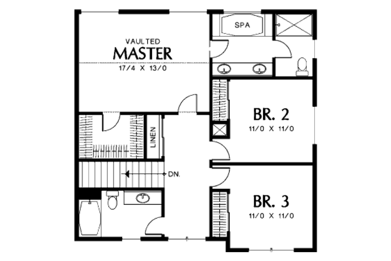 House Plan Design - Floor Plan - Upper Floor for Traditional House Plan #48-396 - 3 bed, 2.5 bath