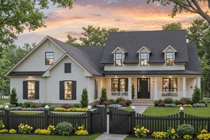 Country Exterior - Front Elevation Plan #21-577