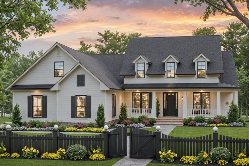 Country Style House Plan - 4 Beds 2.5 Baths 2393 Sq/Ft Plan #21-577 Exterior