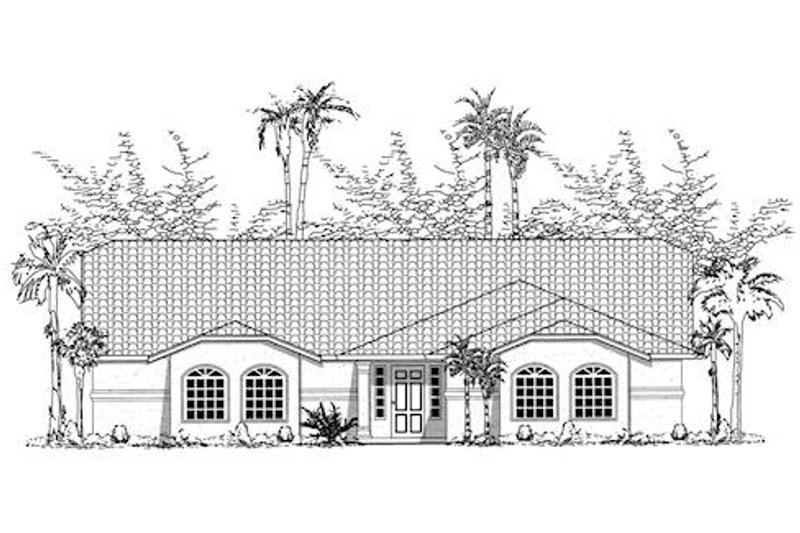 Dream House Plan - Exterior - Other Elevation for Mediterranean House Plan #437-10 - 3 bed, 2 bath