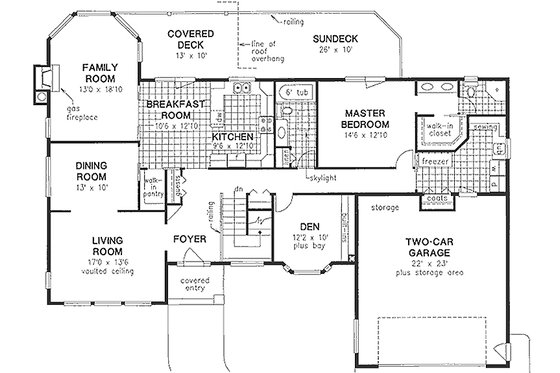 Floor Plan - Main Floor for Ranch House Plan #18-9276 - 2 bed, 2 bath