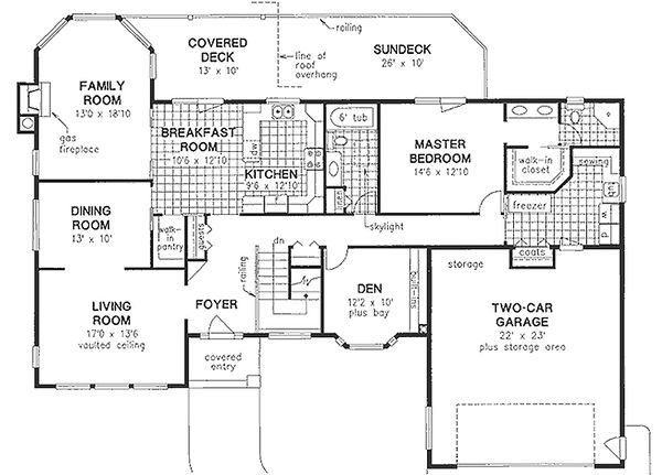 Ranch Floor Plan - Main Floor Plan #18-9276