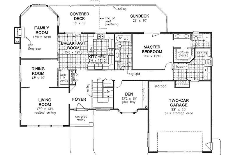 Dream House Plan - Floor Plan - Main Floor for Ranch House Plan #18-9276 - 2 bed, 2 bath