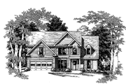 Colonial Style House Plan - 3 Beds 2.5 Baths 1509 Sq/Ft Plan #927-751 Exterior 