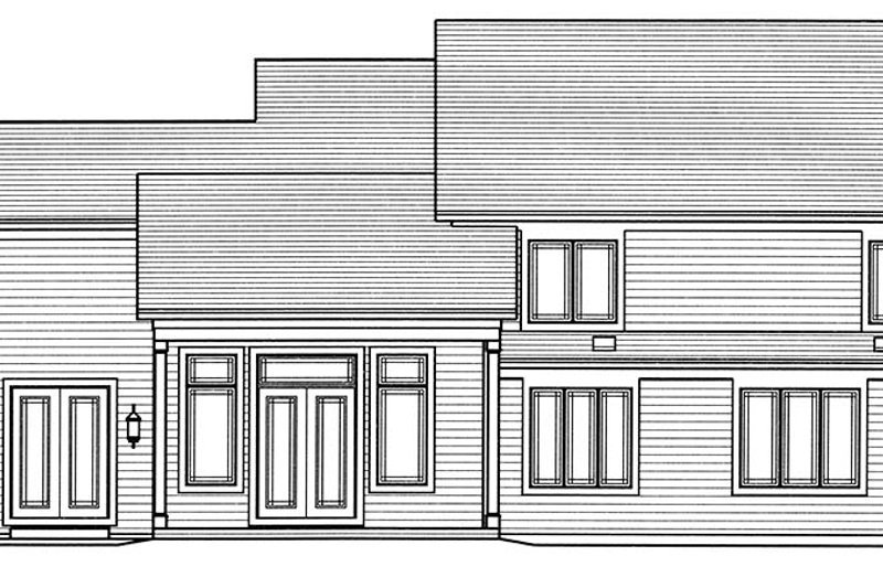 Architectural House Design - Exterior - Rear Elevation for Craftsman House Plan #46-859 - 4 bed, 3.5 bath
