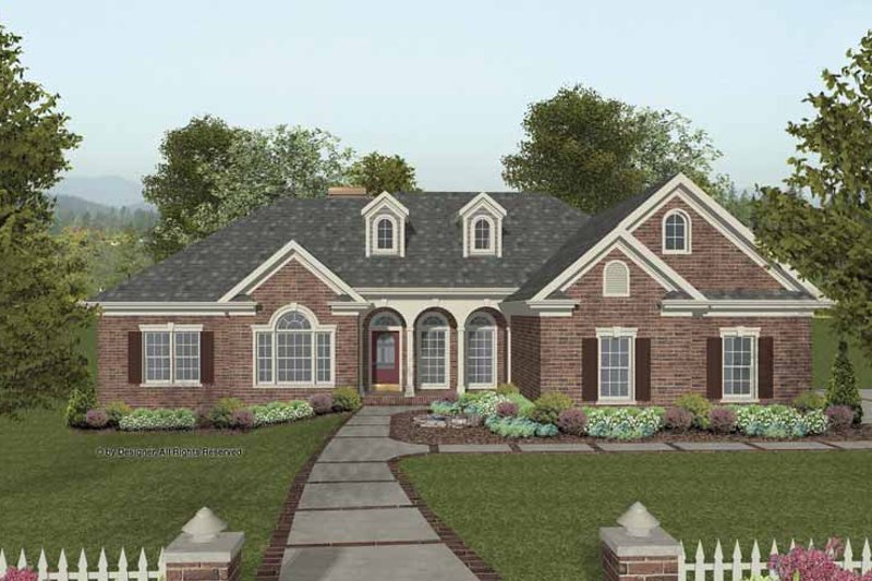House Blueprint - Traditional Exterior - Front Elevation Plan #56-686