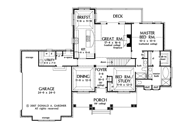 Home Plan - Floor Plan - Main Floor for Traditional House Plan #929-829 - 4 bed, 3 bath