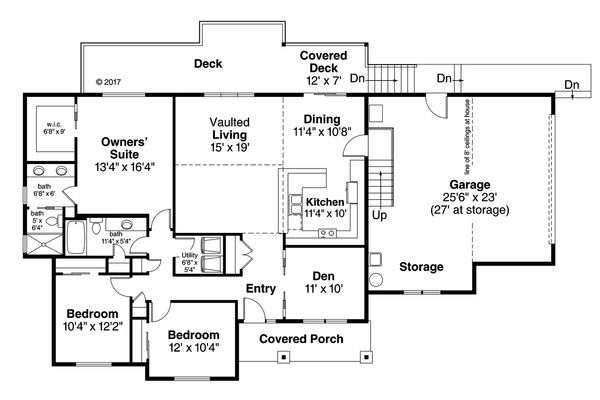 House Design - Country Floor Plan - Main Floor Plan #124-1059