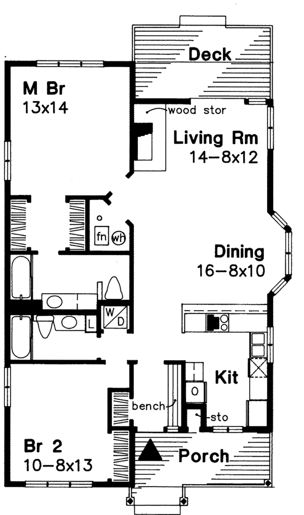 Architectural House Design - Country Floor Plan - Main Floor Plan #320-952