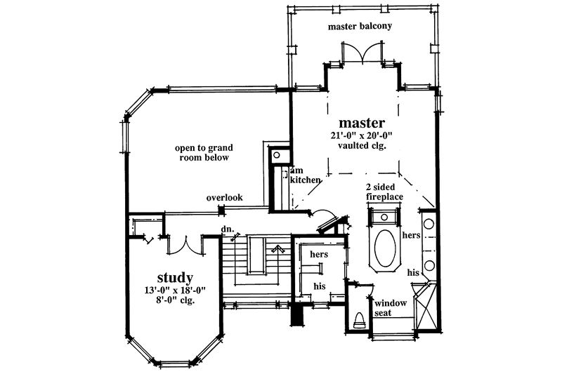 Dream House Plan - Floor Plan - Upper Floor for Mediterranean House Plan #930-75 - 3 bed, 3 bath
