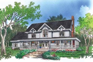 Country Exterior - Front Elevation Plan #929-410
