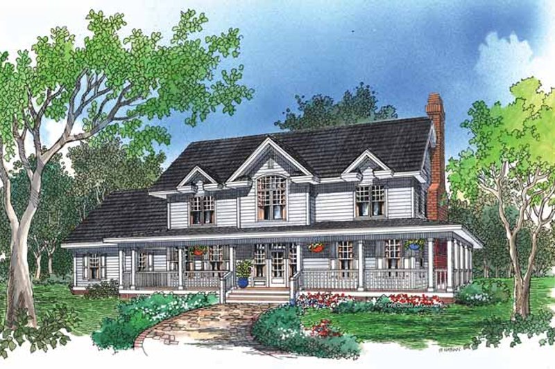Home Plan - Country Exterior - Front Elevation Plan #929-410