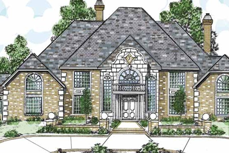 House Blueprint - Traditional Exterior - Front Elevation Plan #52-268