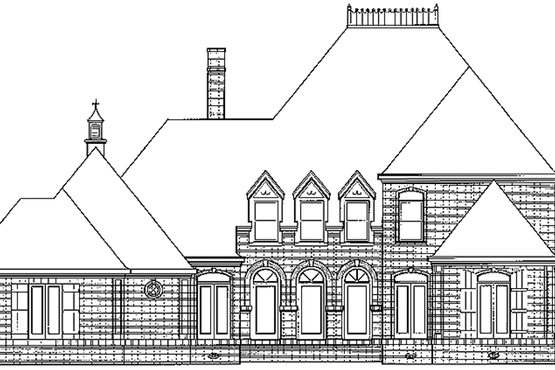 Home Plan - Exterior - Front Elevation 3 for Country House Plan #45-458 - 4 bed, 4.5 bath