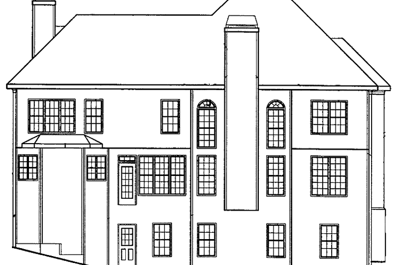 Home Plan - Exterior - Rear Elevation for Classical House Plan #927-60 - 5 bed, 4 bath