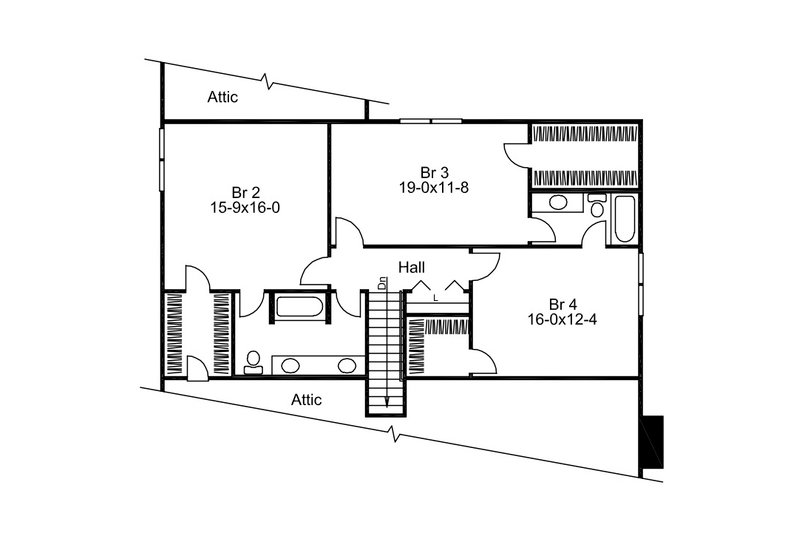 Home Plan - 3300 square foot 5 bedroom country plan with apartment