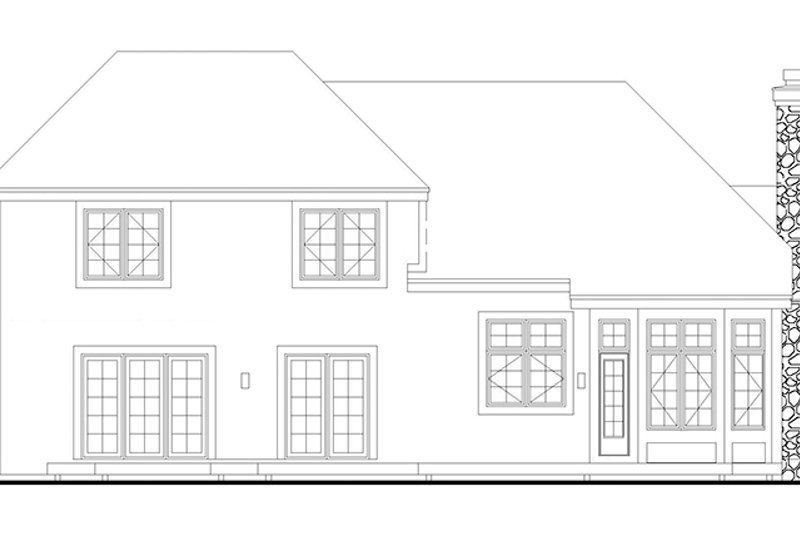 Home Plan - Exterior - Rear Elevation for Traditional House Plan #320-528 - 3 bed, 3 bath