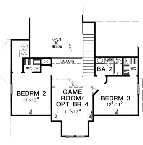House Plan Design - Country Floor Plan - Upper Floor Plan #472-141