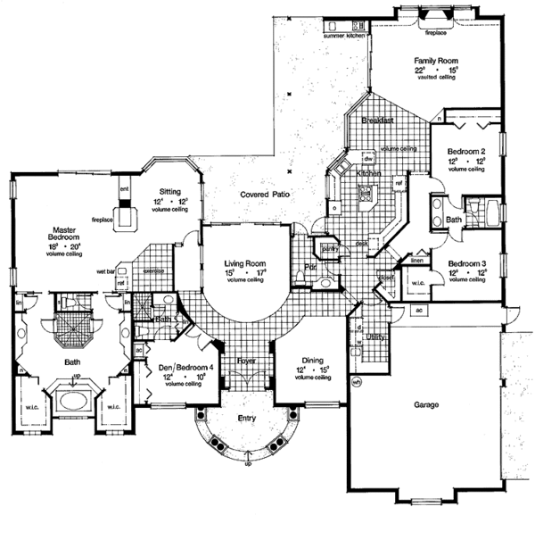 Home Plan - Mediterranean Floor Plan - Main Floor Plan #417-535