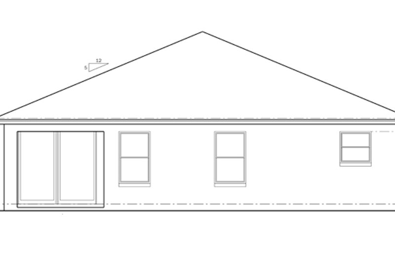 House Plan Design - Exterior - Rear Elevation for Mediterranean House Plan #1058-55 - 4 bed, 2 bath