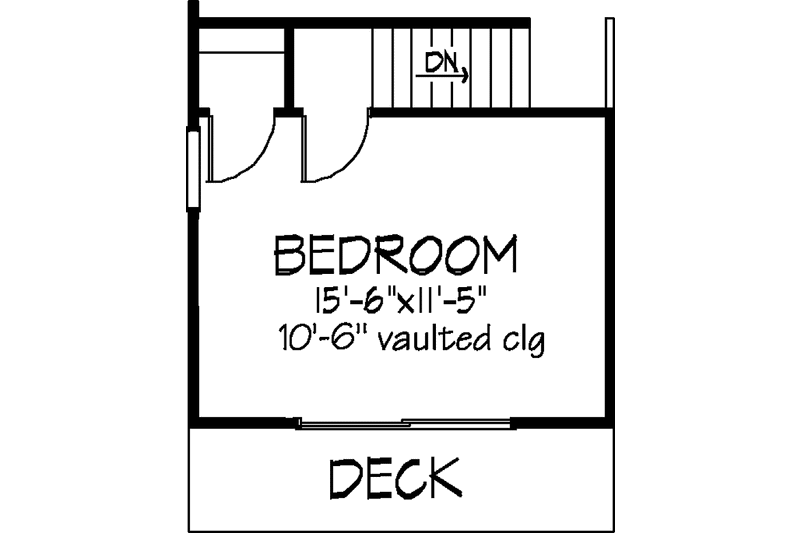 Home Plan - Floor Plan - Upper Floor for Contemporary House Plan #320-792 - 3 bed, 2 bath