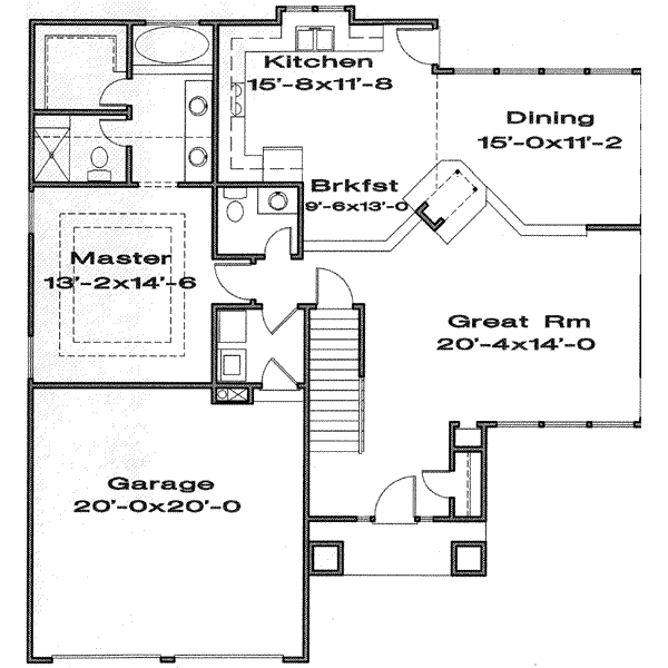 Traditional Floor Plan - Main Floor Plan #6-182