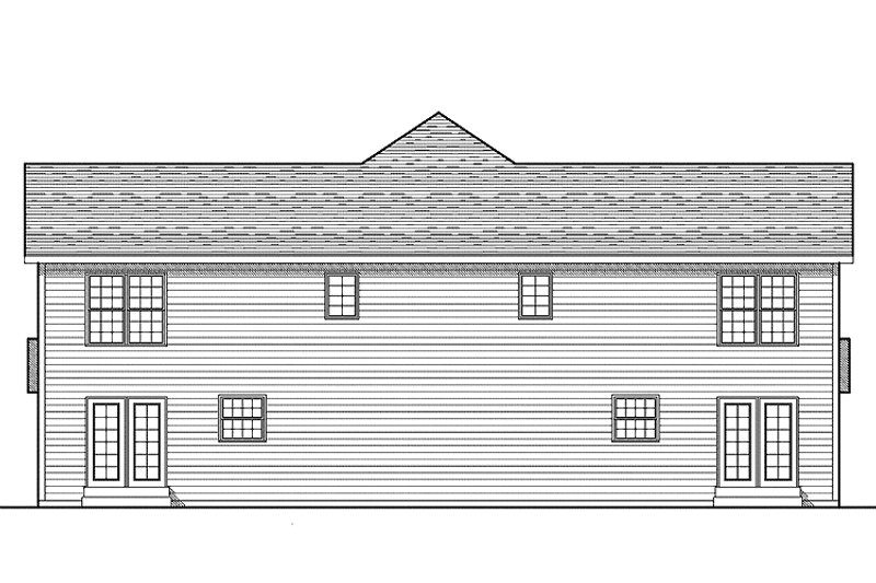 Dream House Plan - Exterior - Rear Elevation for Country House Plan #70-1405 - 3 bed, 1.5 bath