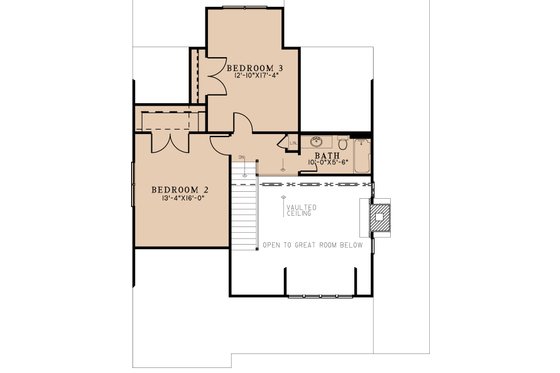 Floor Plan - Upper Floor for Craftsman House Plan #923-295 - 3 bed, 2.5 bath